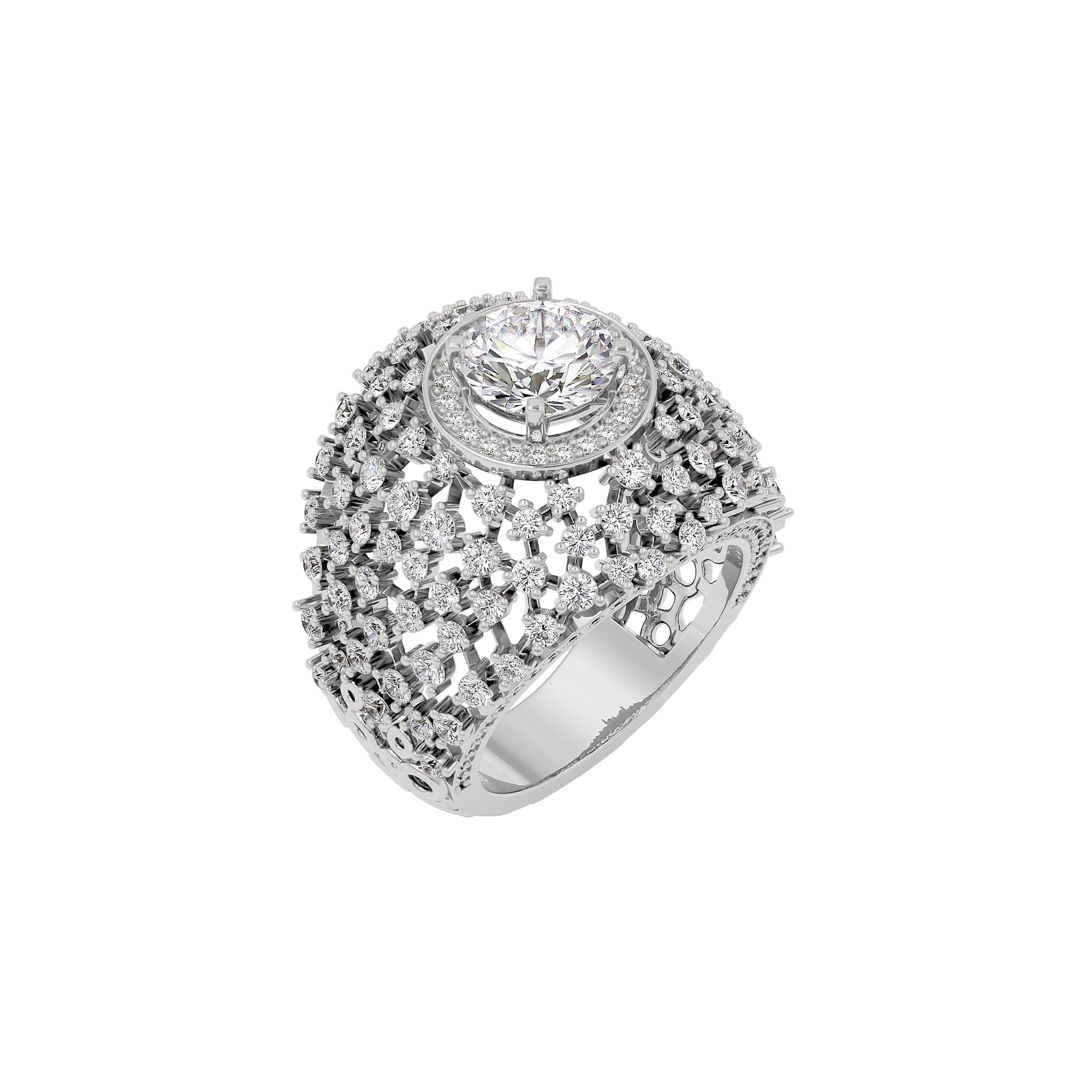 Serene Symphony Diamond Ring 18 KT / White Gold / 22