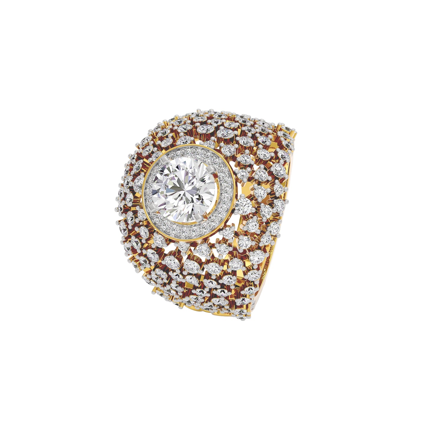 Serene Symphony Diamond Ring 18 KT / Yellow Gold / 22