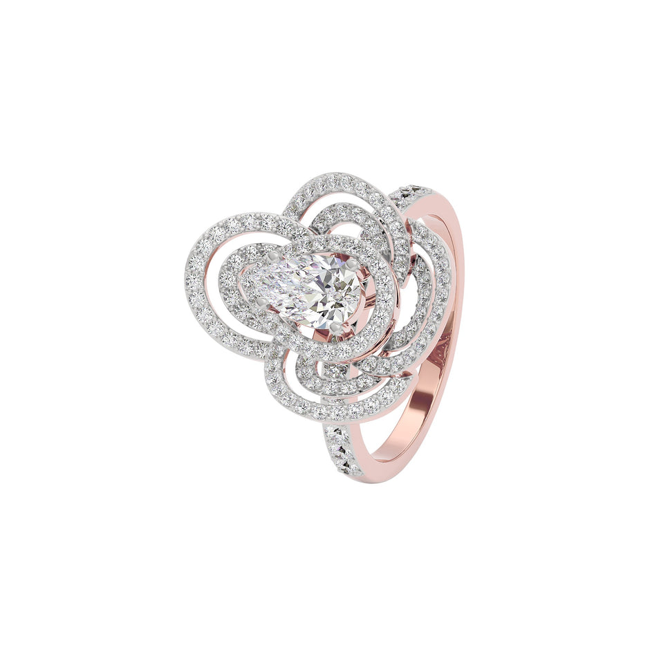 Serene Cluster Diamond Ring 18 KT / Rose Gold / 22