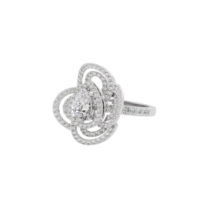 Serene Cluster Diamond Ring 18 KT / White Gold / 22