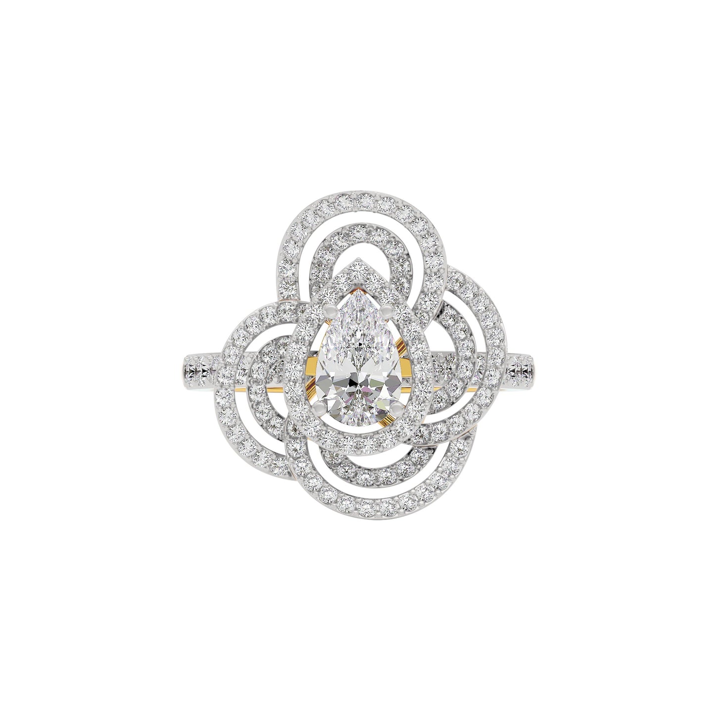 Serene Cluster Diamond Ring 18 KT / Yellow Gold / 22