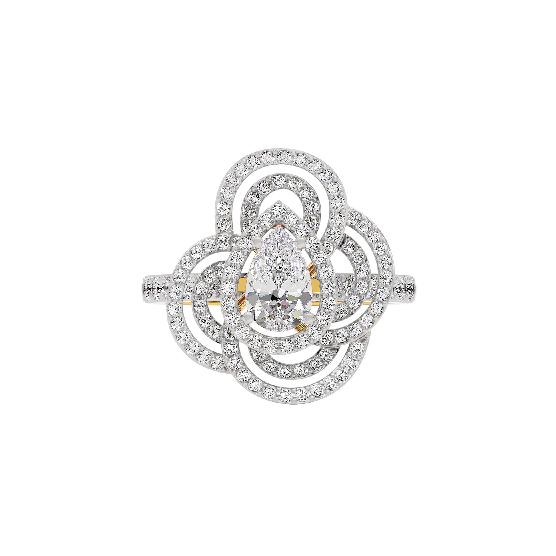 Serene Cluster Diamond Ring 18 KT / Yellow Gold / 22