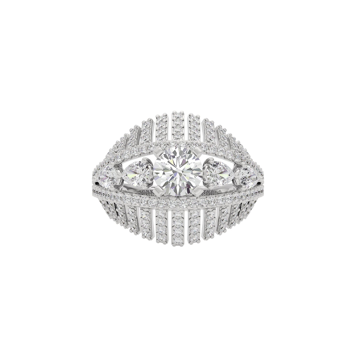 Fairy Pixie Diamond Ring 18 KT / White Gold / 22