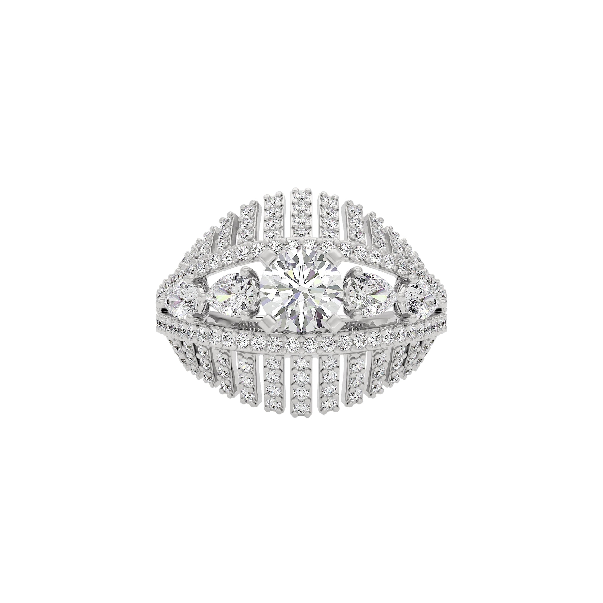 Fairy Pixie Diamond Ring 18 KT / White Gold / 22