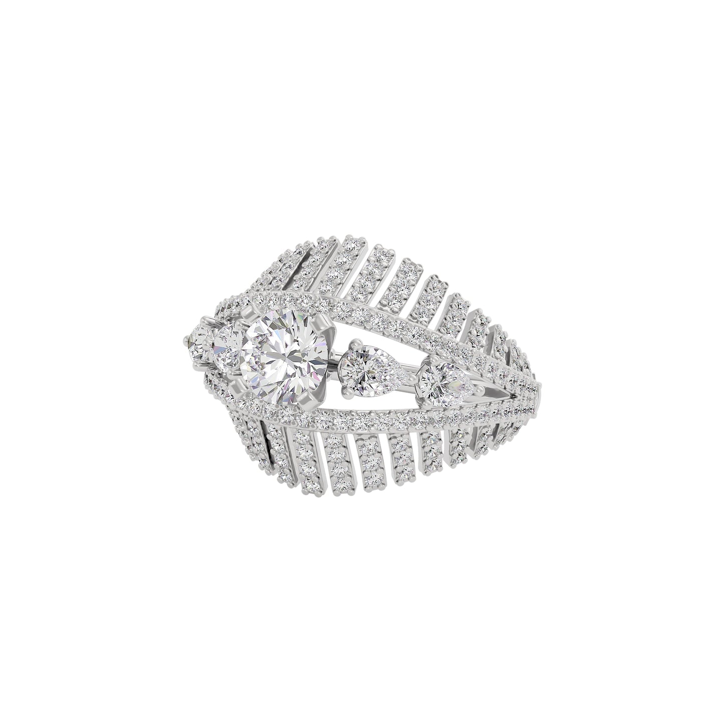 Fairy Pixie Diamond Ring 18 KT / White Gold / 22
