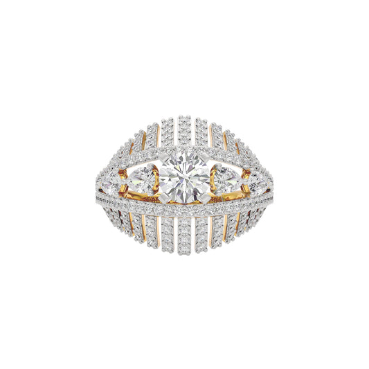 Fairy Pixie Diamond Ring 18 KT / Yellow Gold / 22