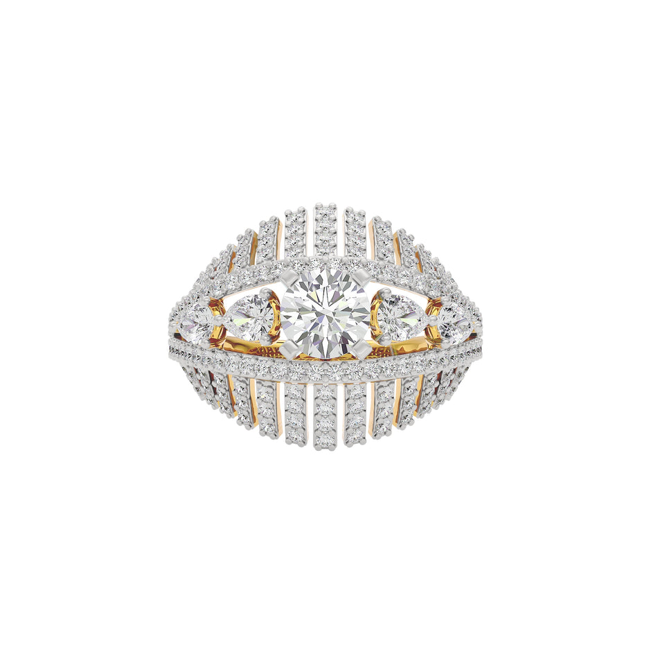 Fairy Pixie Diamond Ring 18 KT / Yellow Gold / 22