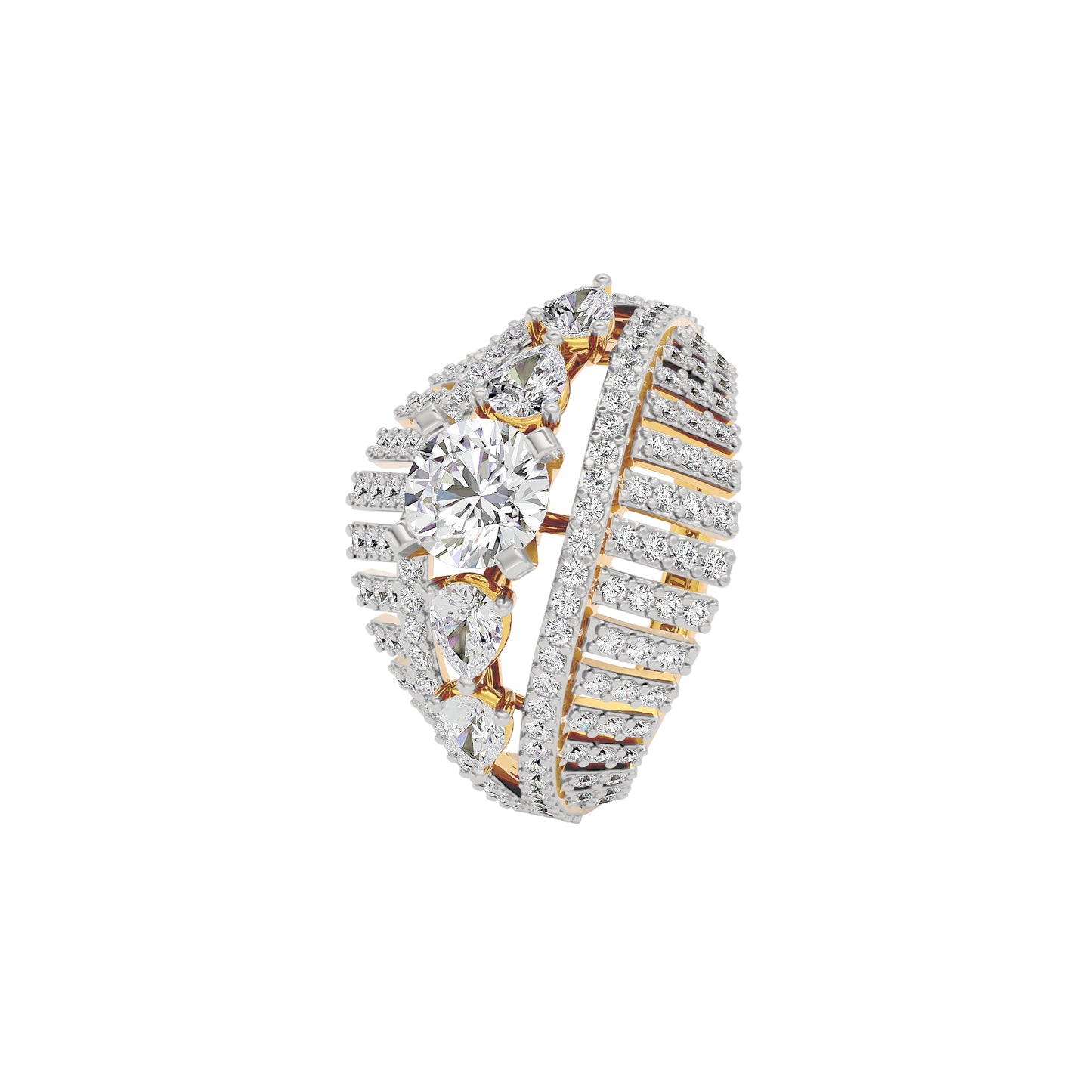 Fairy Pixie Diamond Ring 18 KT / Yellow Gold / 22