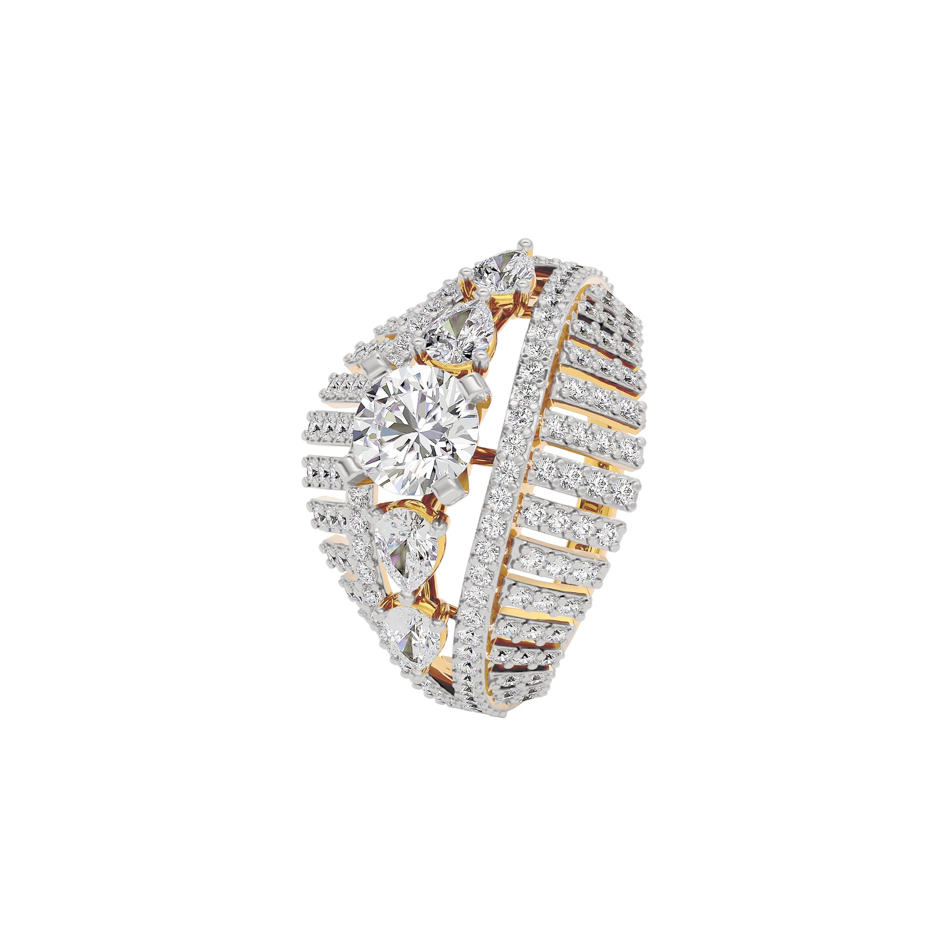 Fairy Pixie Diamond Ring 18 KT / Yellow Gold / 22
