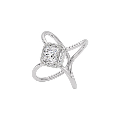Stellar Diamond Ring 18 KT / White Gold / 22