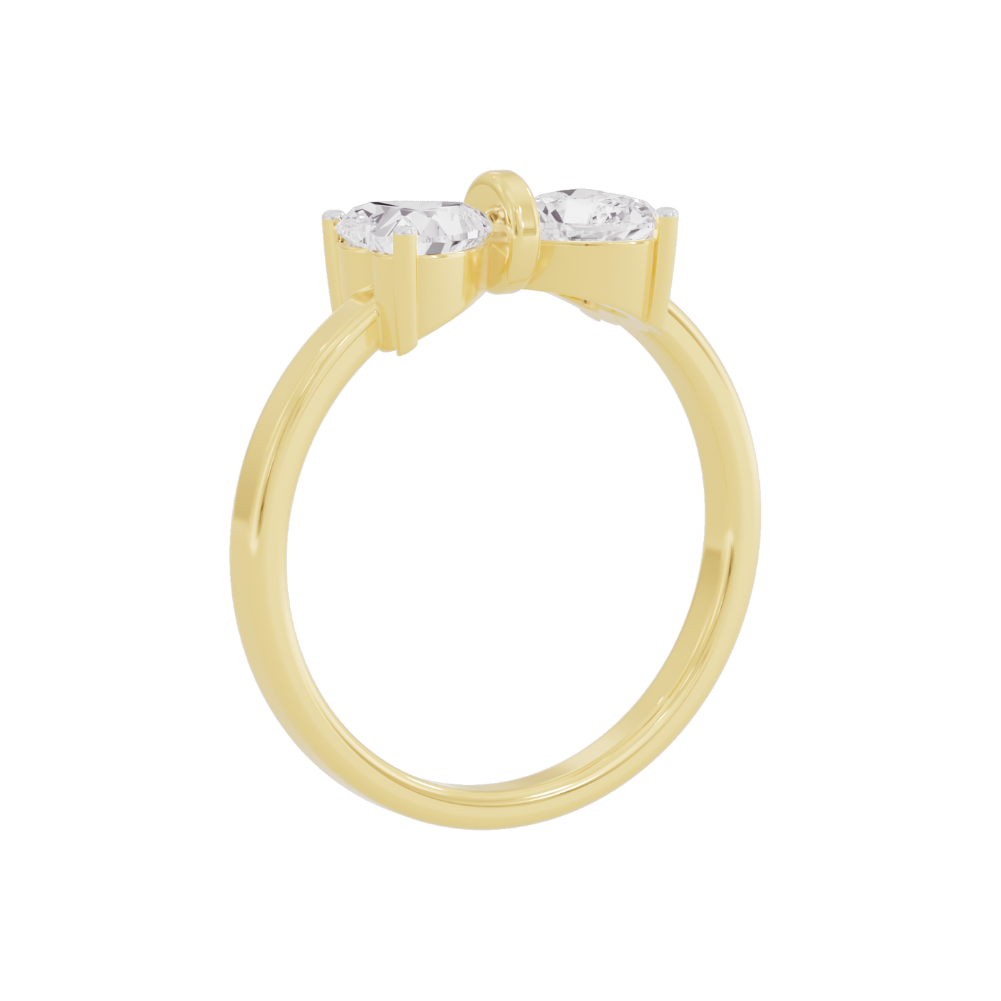 Crescent Wave Diamond Ring