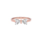 Crescent Heart Diamond Ring 18 KT / Rose Gold / 22