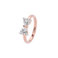 Crescent Heart Diamond Ring 18 KT / Rose Gold / 22