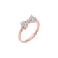 Crescent Heart Diamond Ring 18 KT / Rose Gold / 22