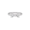 Crescent Heart Diamond Ring 18 KT / White Gold / 22