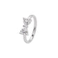 Crescent Heart Diamond Ring 18 KT / White Gold / 22