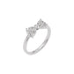Crescent Heart Diamond Ring 18 KT / White Gold / 22