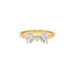 Crescent Heart Diamond Ring 18 KT / Yellow Gold / 22