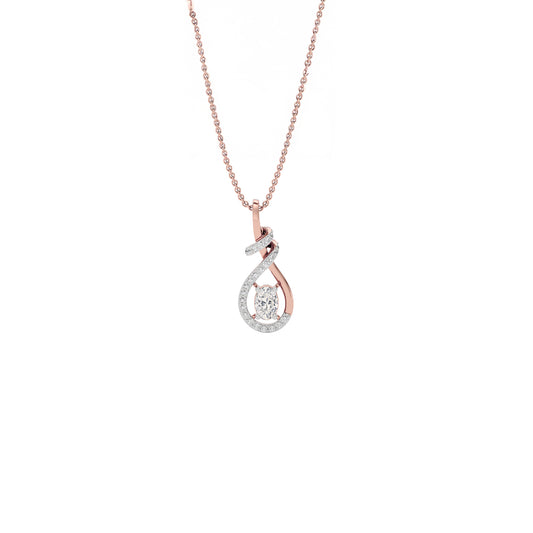 Golden Grace Diamond Pendant 18 KT / Rose Gold