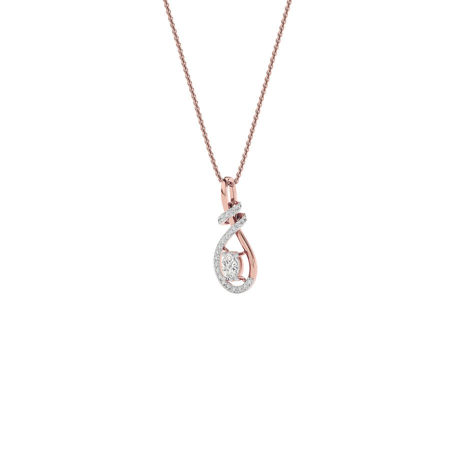Golden Grace Diamond Pendant 18 KT / Rose Gold