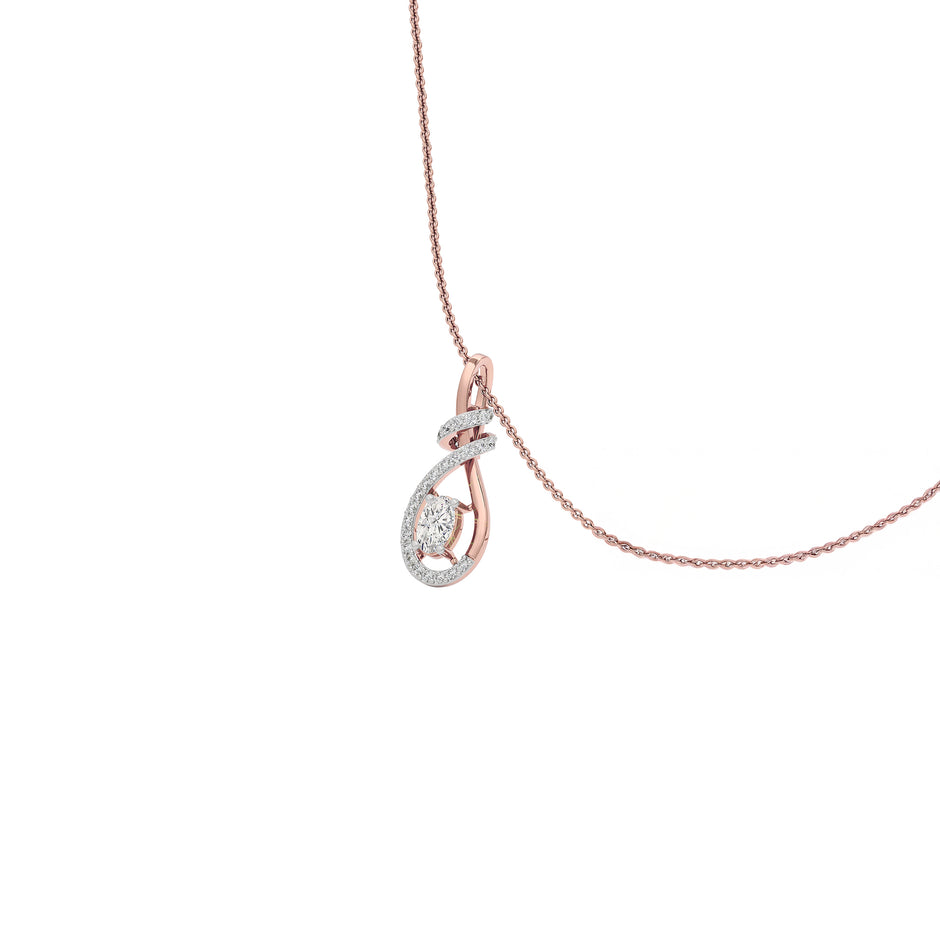 Golden Grace Diamond Pendant 18 KT / Rose Gold