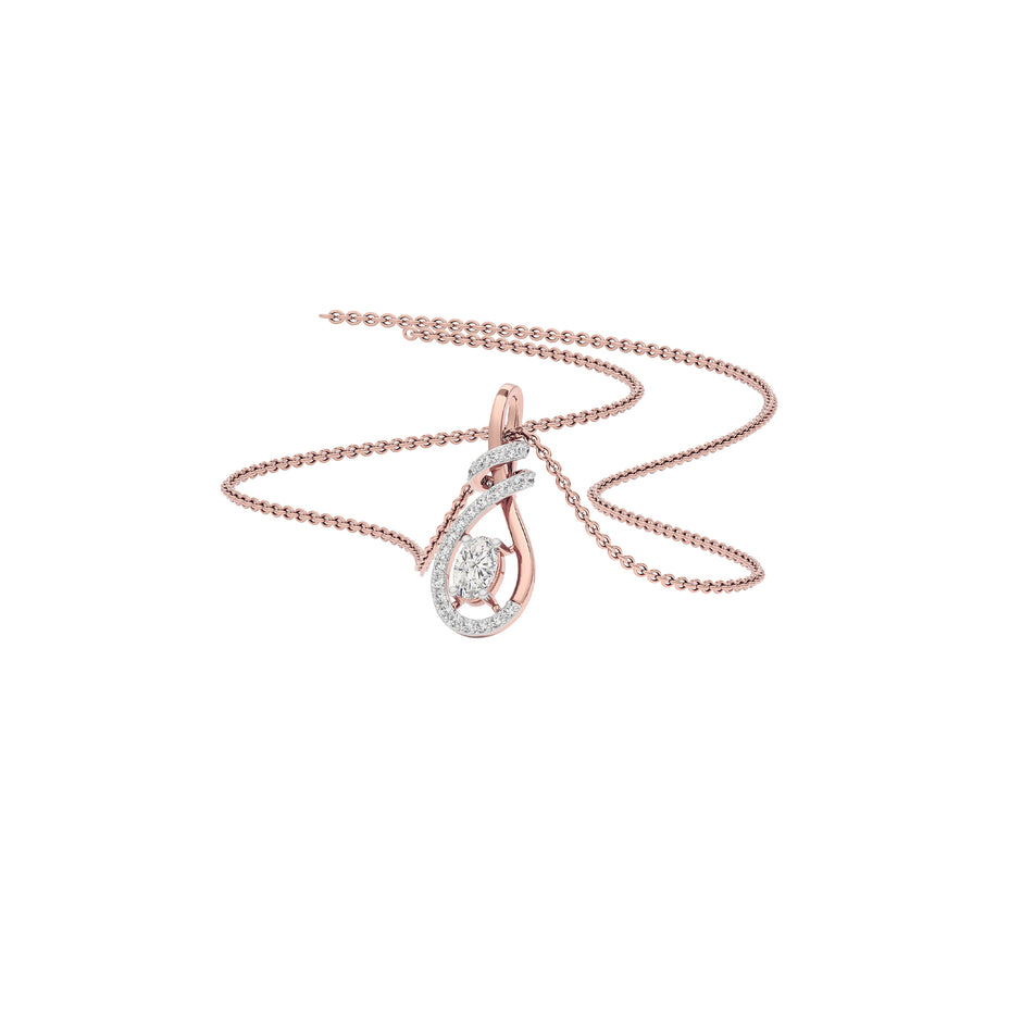 Golden Grace Diamond Pendant 18 KT / Rose Gold