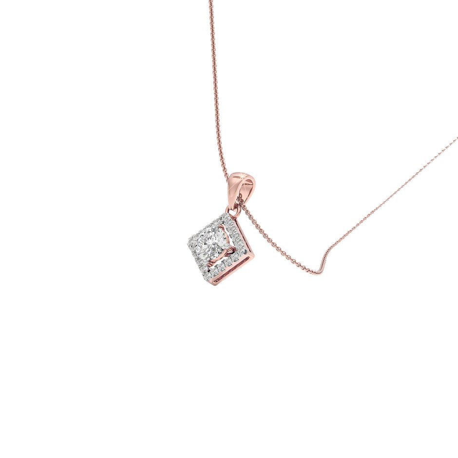 Opulent Whisper Diamond Pendant 18 KT / Rose Gold