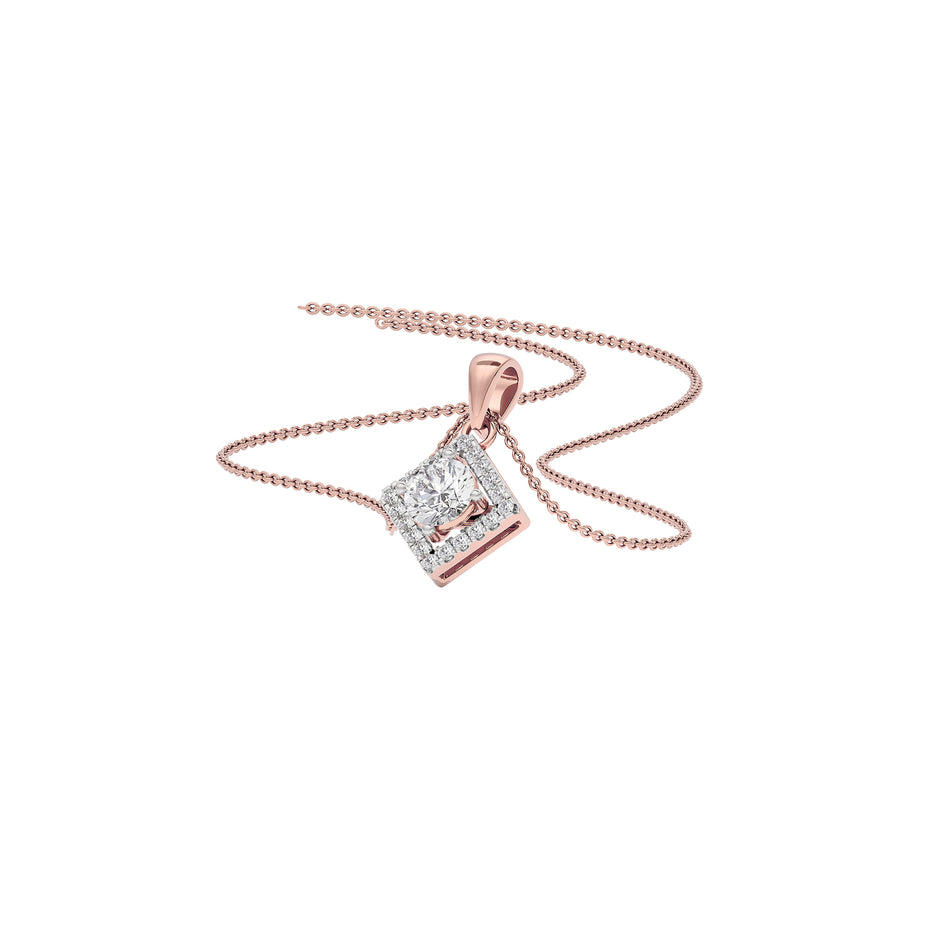 Opulent Whisper Diamond Pendant 18 KT / Rose Gold