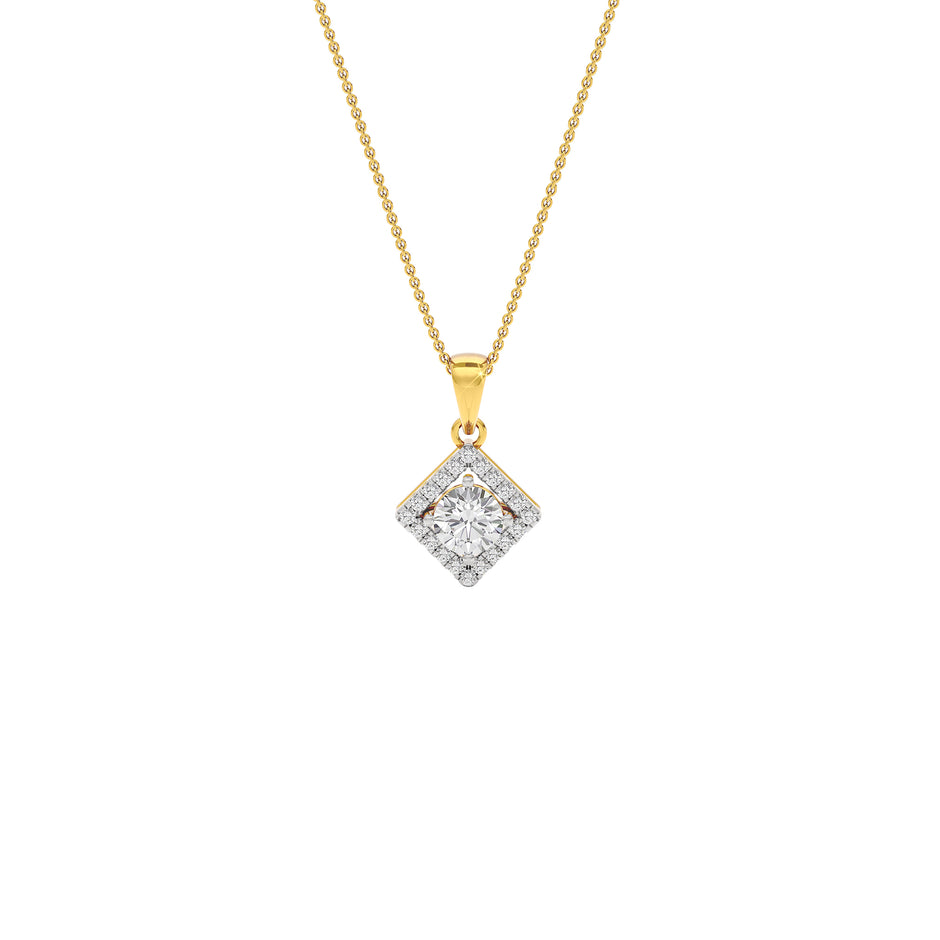 Opulent Whisper Diamond Pendant 18 KT / Yellow Gold