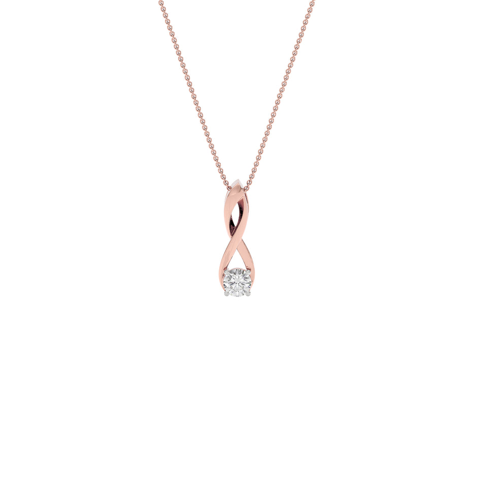 Glimmering Horizon Diamond Pendant 18 KT / Rose Gold