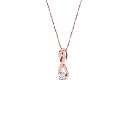 Glimmering Horizon Diamond Pendant 18 KT / Rose Gold