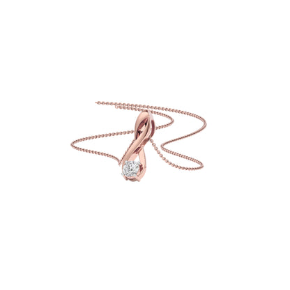 Glimmering Horizon Diamond Pendant 18 KT / Rose Gold
