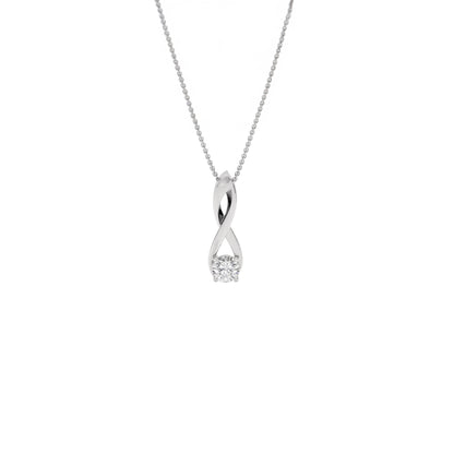 Glimmering Horizon Diamond Pendant 18 KT / White Gold