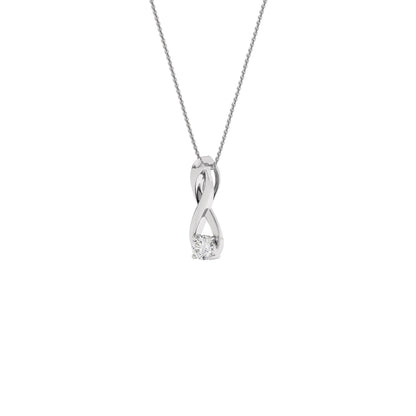Glimmering Horizon Diamond Pendant 18 KT / White Gold