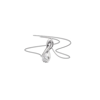 Glimmering Horizon Diamond Pendant 18 KT / White Gold