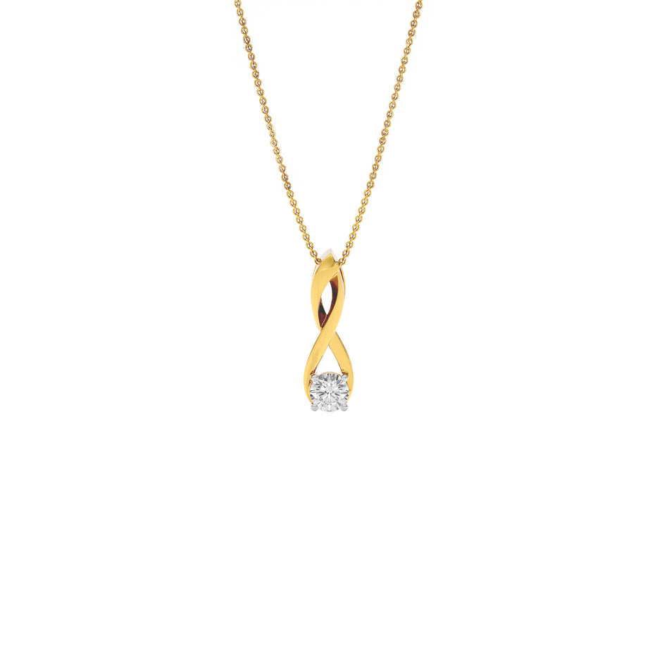 Glimmering Horizon Diamond Pendant 18 KT / Yellow Gold