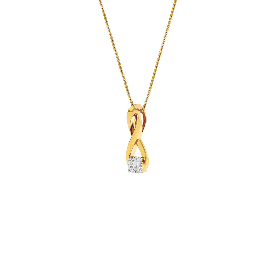 Glimmering Horizon Diamond Pendant 18 KT / Yellow Gold