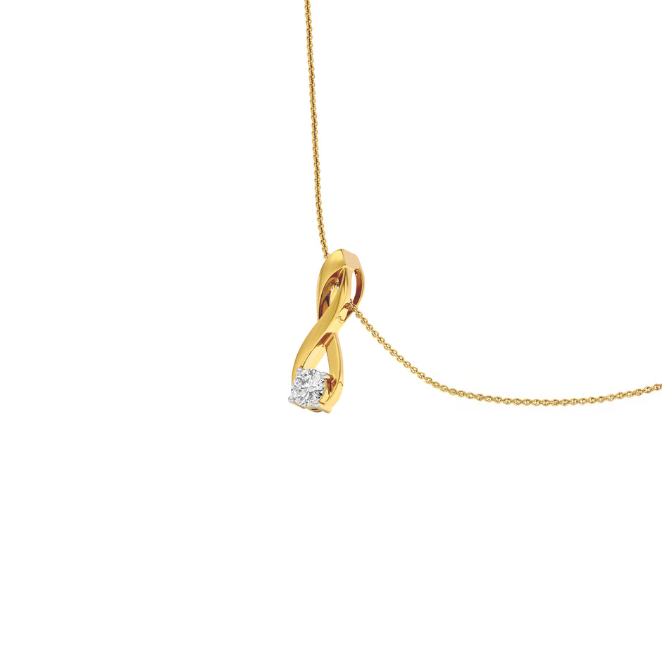 Glimmering Horizon Diamond Pendant 18 KT / Yellow Gold
