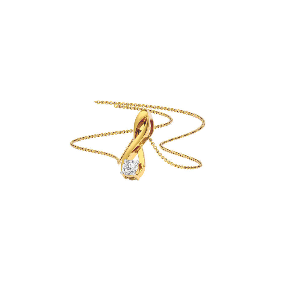 Glimmering Horizon Diamond Pendant 18 KT / Yellow Gold