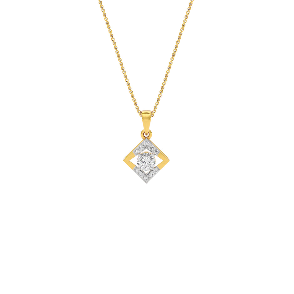 Sapphire Veil Diamond Pendant 18 KT / Yellow Gold