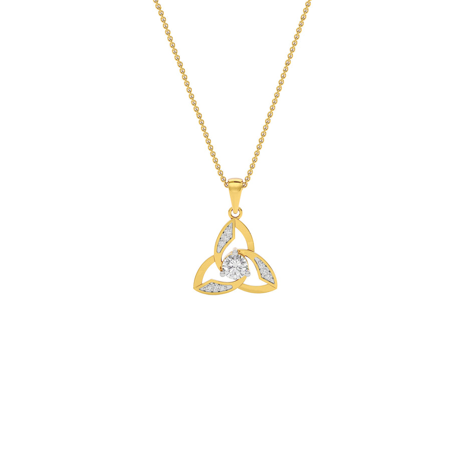 Unbound Brilliance Diamond Pendant 18 KT / Yellow Gold