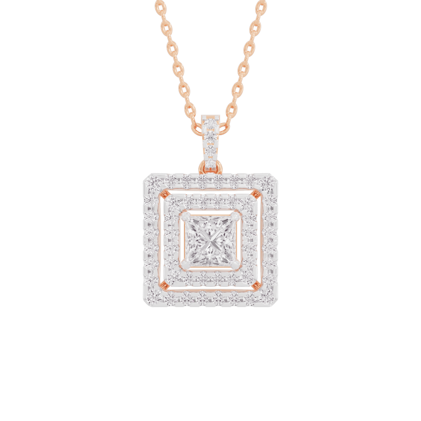 Lustrous Labyrinth Diamond Pendant