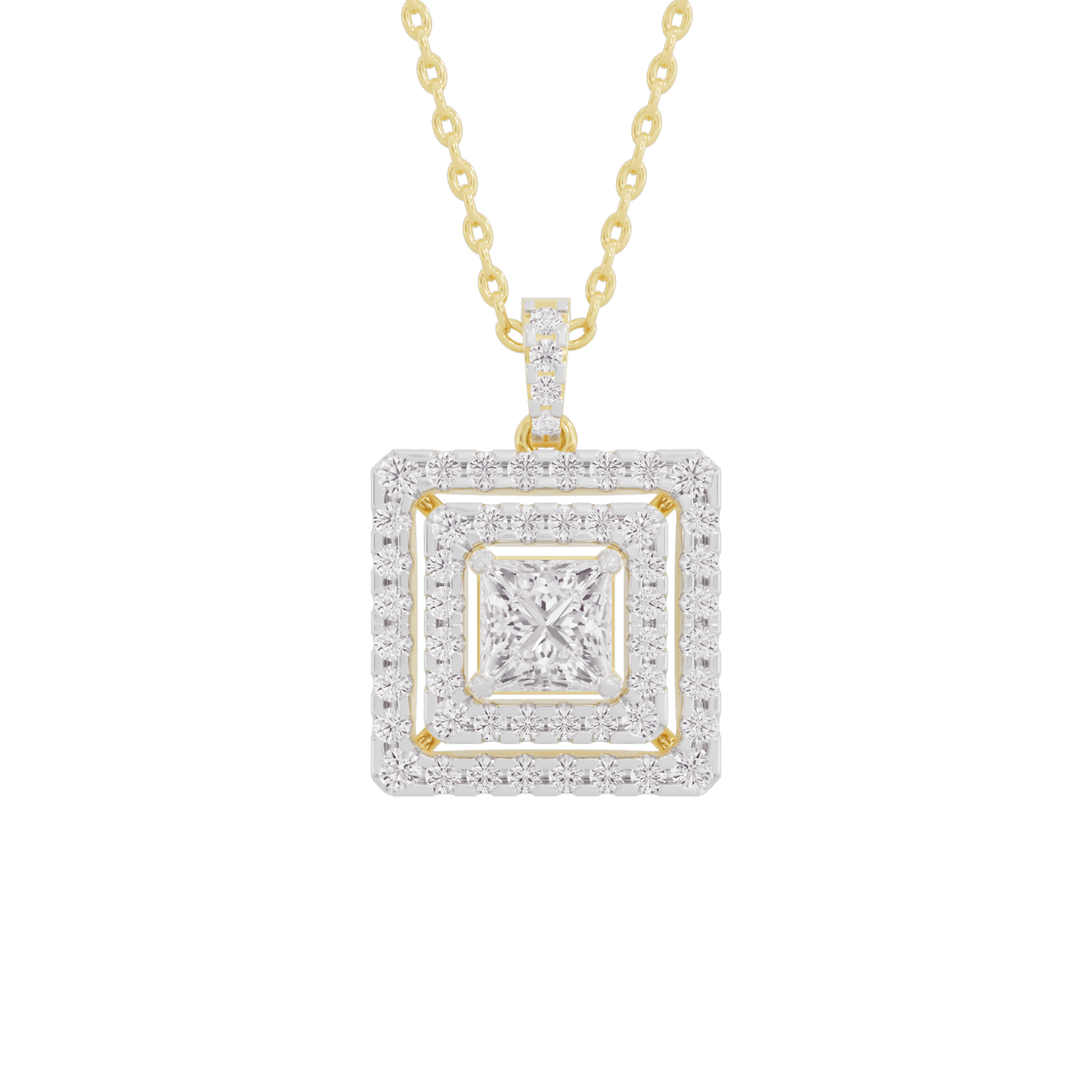 Lustrous Labyrinth Diamond Pendant