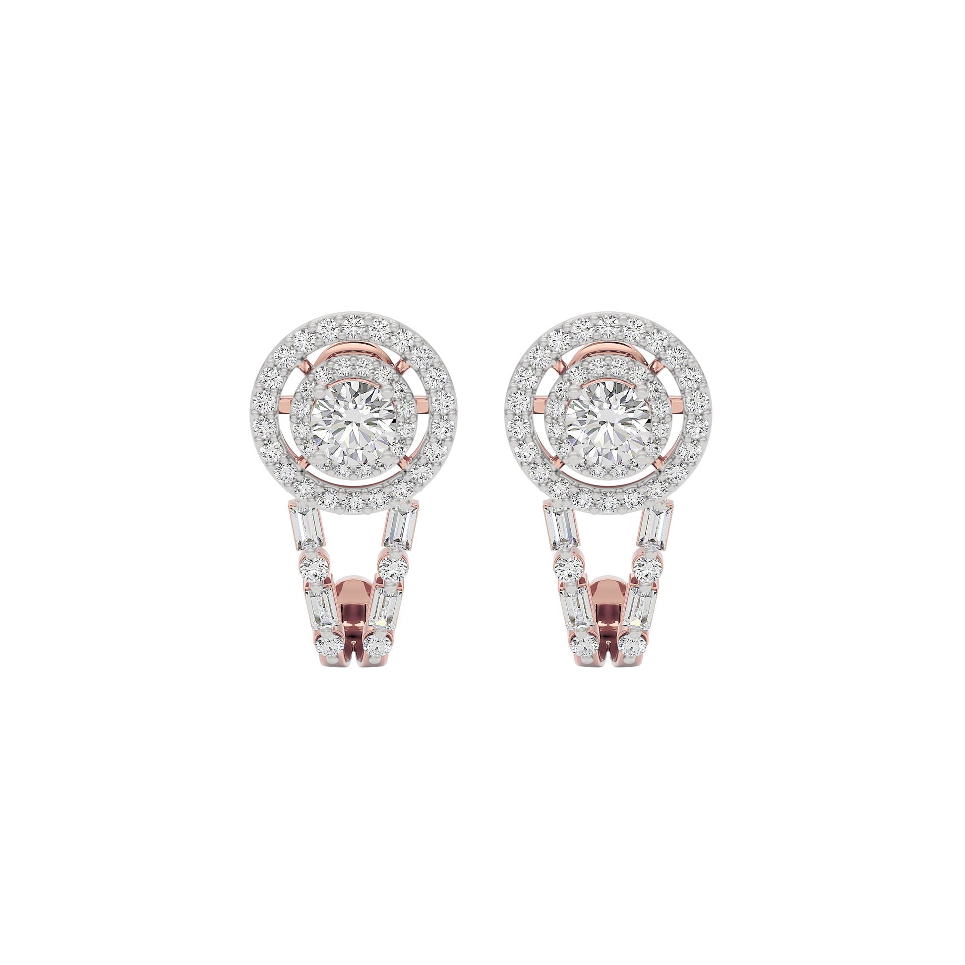 Serenade Solitaire Diamond Earrings 18 KT / Rose Gold