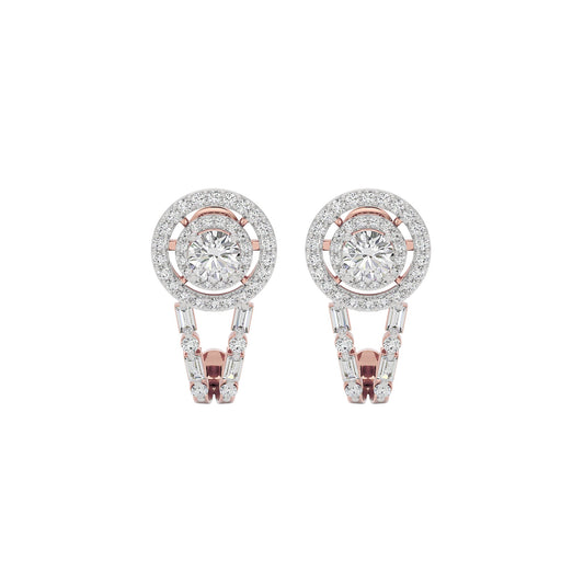 Serenade Solitaire Diamond Earrings 18 KT / Rose Gold