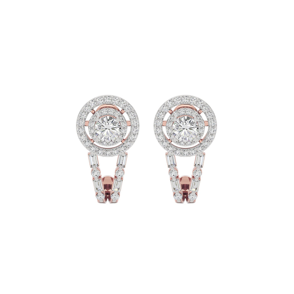 Serenade Solitaire Diamond Earrings 18 KT / Rose Gold