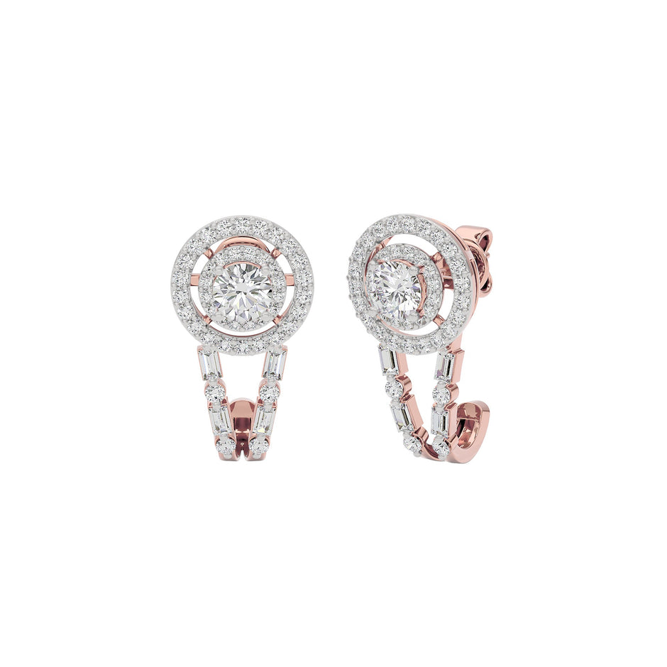 Serenade Solitaire Diamond Earrings 18 KT / Rose Gold