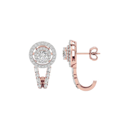 Serenade Solitaire Diamond Earrings 18 KT / Rose Gold