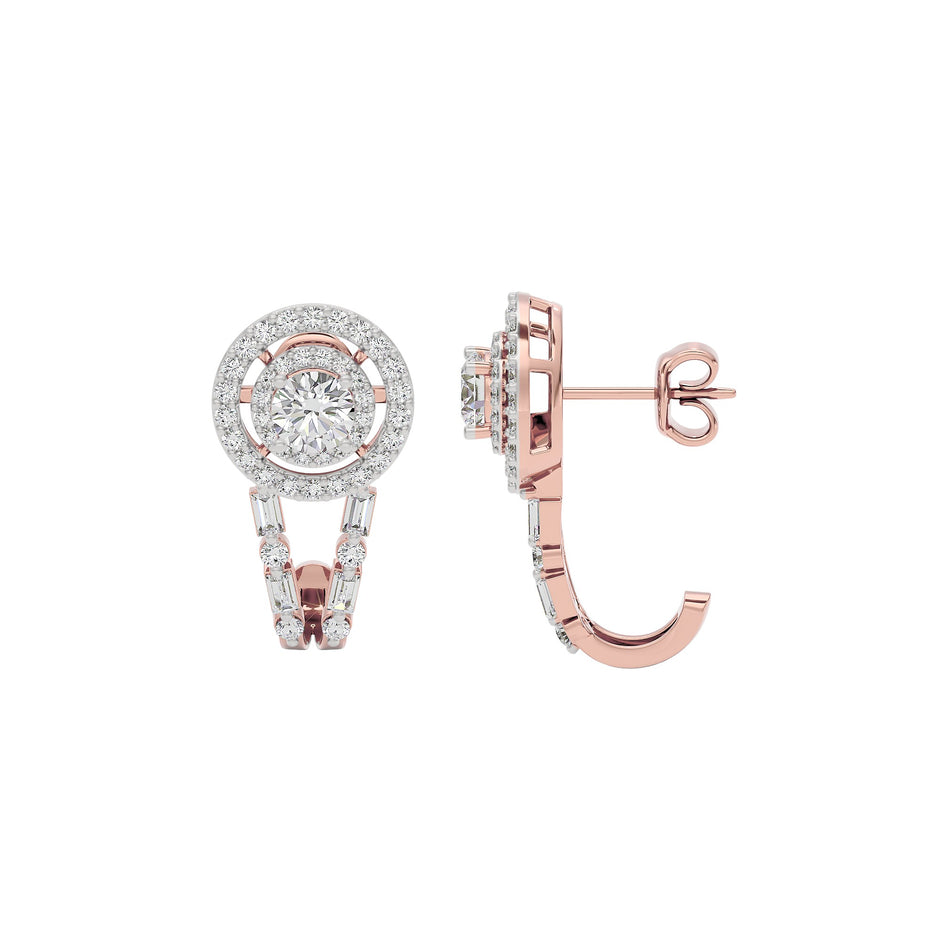 Serenade Solitaire Diamond Earrings 18 KT / Rose Gold
