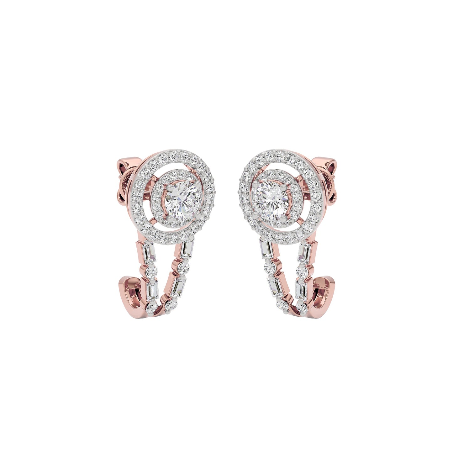 Serenade Solitaire Diamond Earrings 18 KT / Rose Gold
